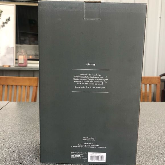 NIB 20-Piece Stainless Steel Hartford Silverware Set by Threshold - Picture 5 of 7